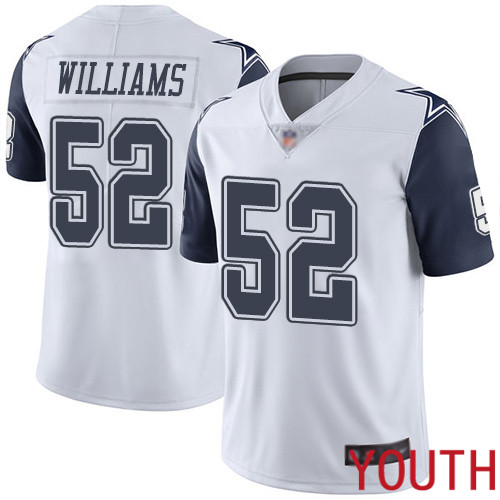 Youth Dallas Cowboys Limited White Connor Williams #52 Rush Vapor Untouchable NFL Jersey->dallas cowboys->NFL Jersey